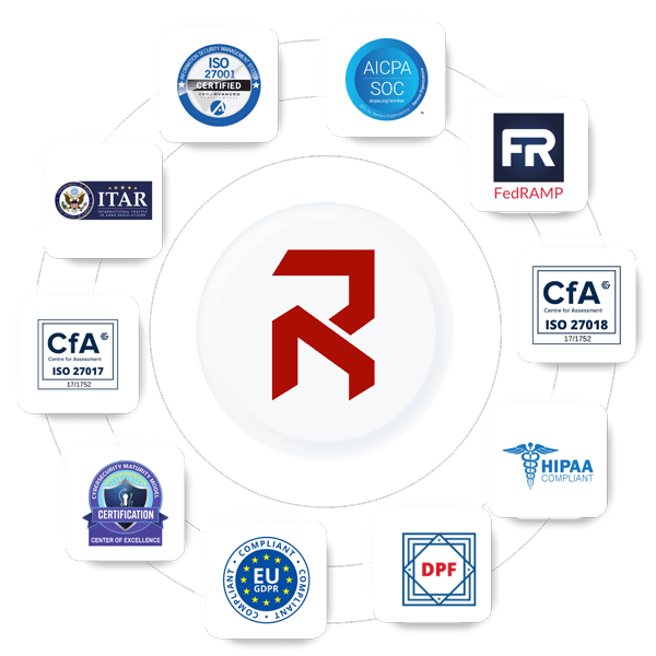 Repario Security Infographic with Badges